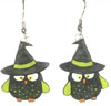 halloween owl earrings